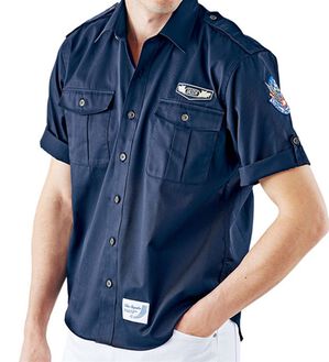 「＜ブルーインパルス＞日本製サファリシャツ（メンズシャツ）」｜詳細画像