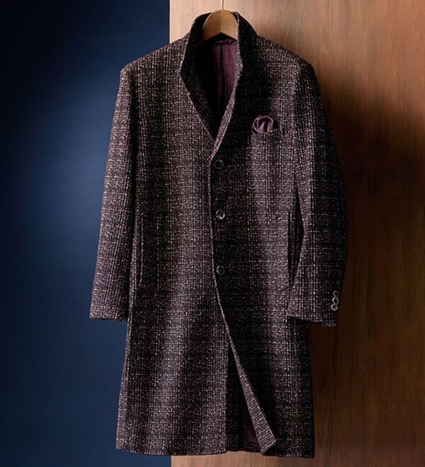 「＜デービッド　ヒックス＞上品さに差をつけるツイード調エレガンスコート（メンズコート）」｜ワインチェック
