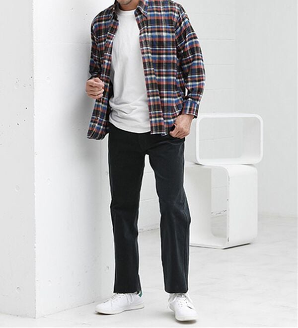 「＜バイロフト（Ｒ）＞カシミヤタッチネルシャツ（メンズシャツ）」｜詳細画像