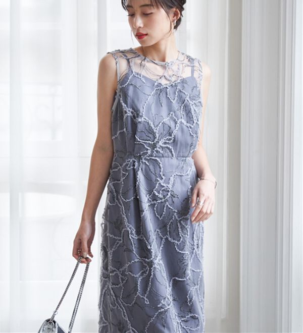 RANAN（ラナン）の「3way袖取り外し可能フェザーレースドレス（その他ワンピース）」｜詳細画像