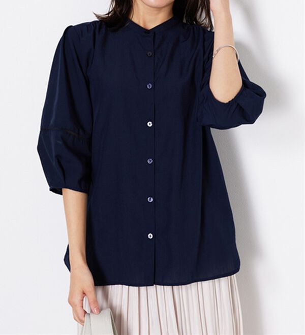 BELLUNA（ベルーナ）の「エアリービンテージ素材レース使いブラウス（ブラウス）」｜詳細画像