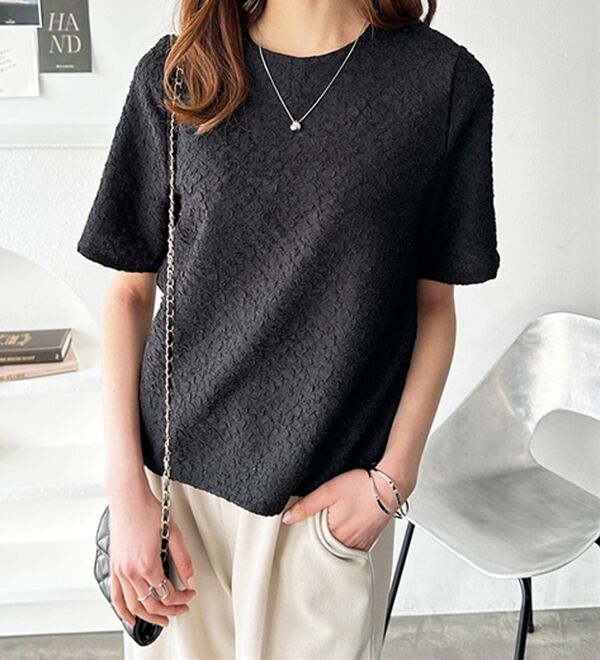 GeeRA（ジーラ）の「ふくれジャカードテクスチャーブラウス（ブラウス）」｜詳細画像