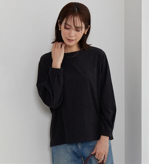 BELLUNA（ベルーナ）の「ふんわりコーデュロイ素材プルオーバー（カットソー）」｜チャコール