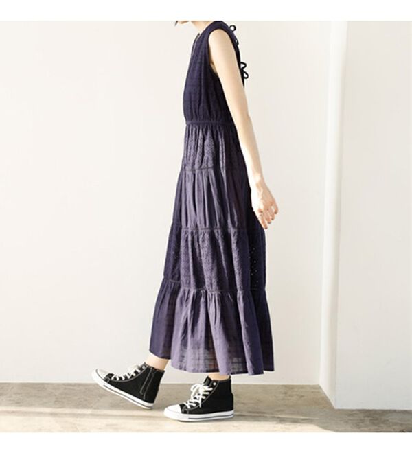GeeRA（ジーラ）の「レース切替ティアードロングワンピ（ロングワンピース）」｜詳細画像