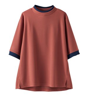 BELLUNA（ベルーナ）の「配色デザインハイネックプルオーバー（カットソー）」｜詳細画像