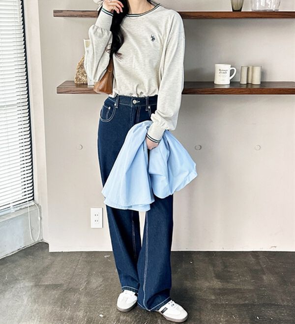 GeeRA（ジーラ）の「【Ｕ．Ｓ．　ＰＯＬＯ　ＡＳＳＮ．】配色ラインロンＴ（カットソー）」｜詳細画像