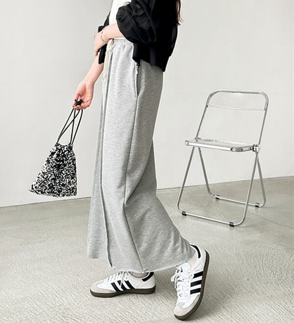 GeeRA（ジーラ）の「すっきり見え！フロントラインスウェットナロースカート（ロングスカート）」｜詳細画像