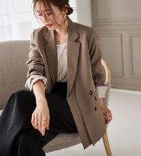 RANAN（ラナン）の「レイヤードデザインダブルジャケット（テーラードジャケット）」