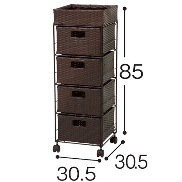 「ラタン調ランドリーチェスト（ランドリーラック・収納）」｜詳細画像