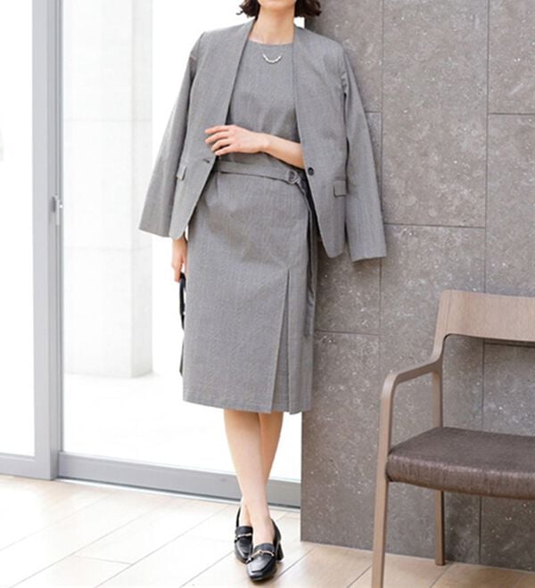 GeeRA（ジーラ）の「洗える！ストレッチカセットスーツ（その他ワンピース）」｜詳細画像