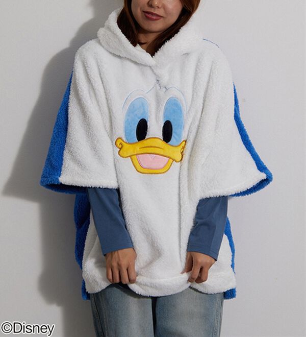 BELLUNA（ベルーナ）の「＜Ｄｉｓｎｅｙ＞【ドナルドダック】両面ボアポンチョ（パジャマ・ルームウェア）」｜詳細画像