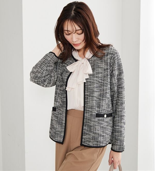 BELLUNA（ベルーナ）の「＜Ｃ／Ｓ＞ツイード調ジャケット（その他ジャケット）」｜詳細画像