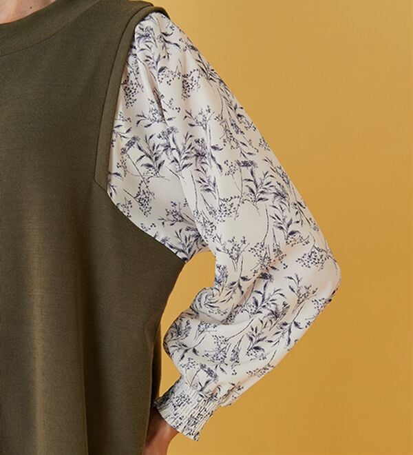 BELLUNA（ベルーナ）の「袖切替デザインハイネックワンピース（その他ワンピース）」｜詳細画像