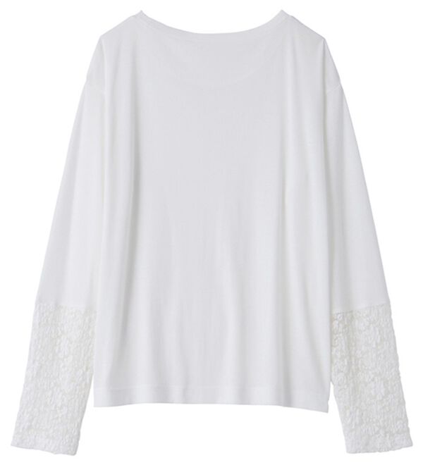 GeeRA（ジーラ）の「袖レーススラブシアーカットソー（カットソー）」｜詳細画像