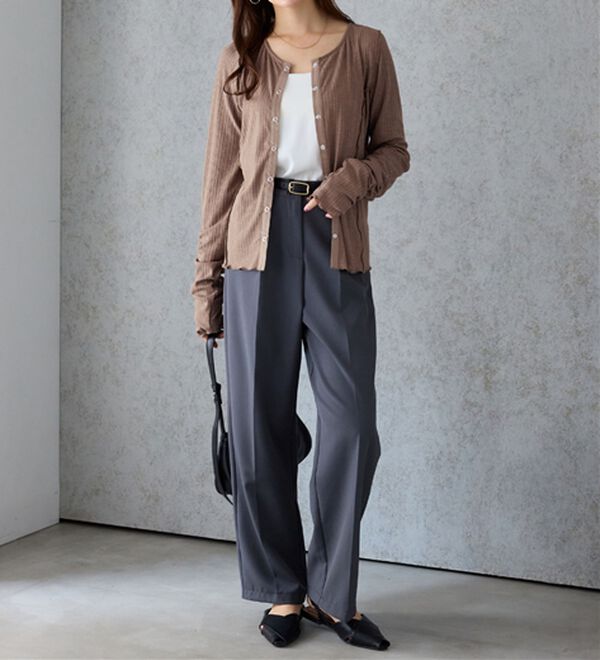 Viola e Viola（ヴィオラ エ ヴィオラ）の「針抜きシアードットボタンカーデ（その他カーディガン）」｜詳細画像