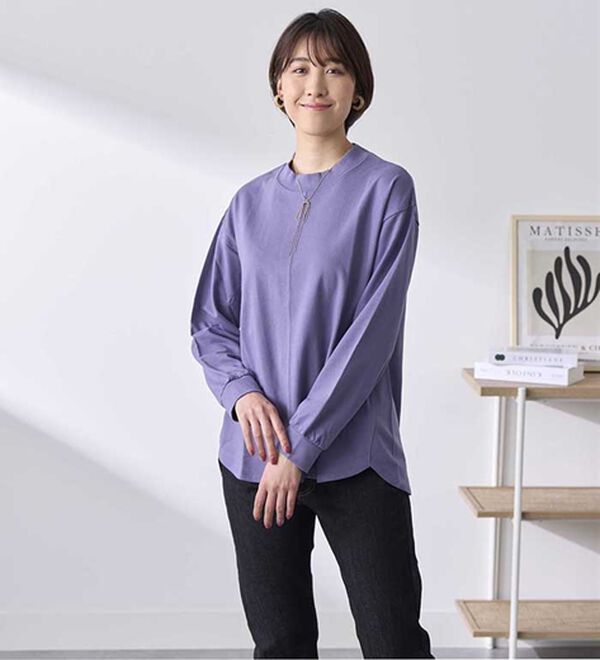 BELLUNA（ベルーナ）の「【２枚セット】大人カジュアルプルオーバー（カットソー）」｜詳細画像