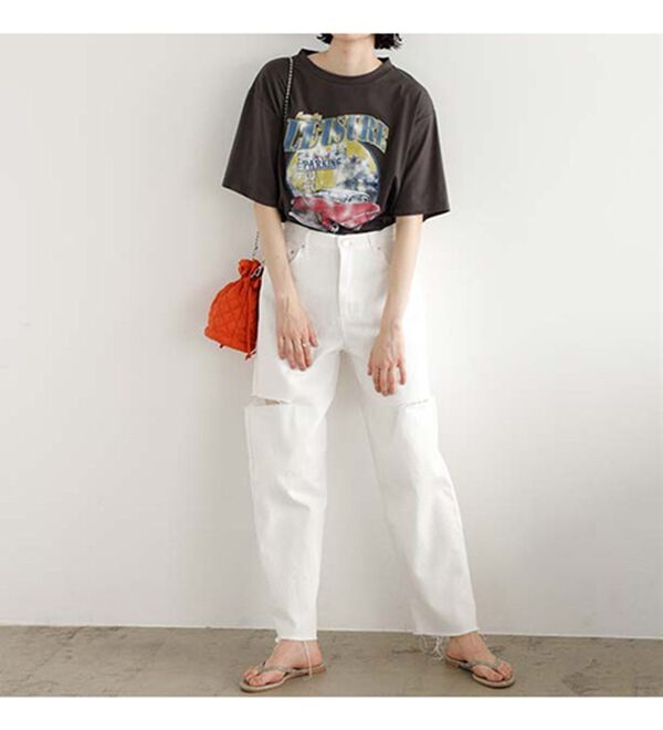 GeeRA（ジーラ）の「ロックプリントルーズＴシャツ（Tシャツ）」｜詳細画像