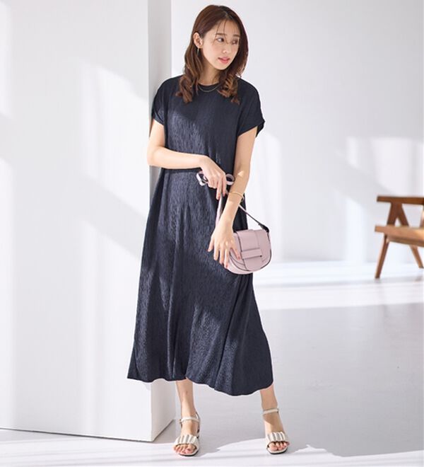 alotta（アロッタ）の「【４つの機能付】ひんやり楽ちん快適！フレアーワンピース（カットソーワンピース）」｜詳細画像