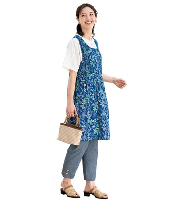 ルフラン（ルフラン）の「【４点組】プリーツチュニックのキッチンスーツ（パジャマ・ルームウェア）」｜詳細画像