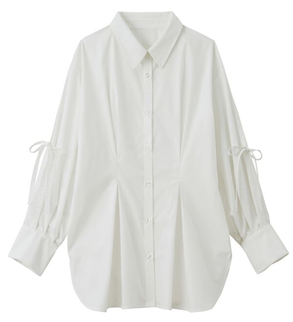 RANAN（ラナン）の「ウエストタック袖リボンシャツ（シャツ）」｜詳細画像