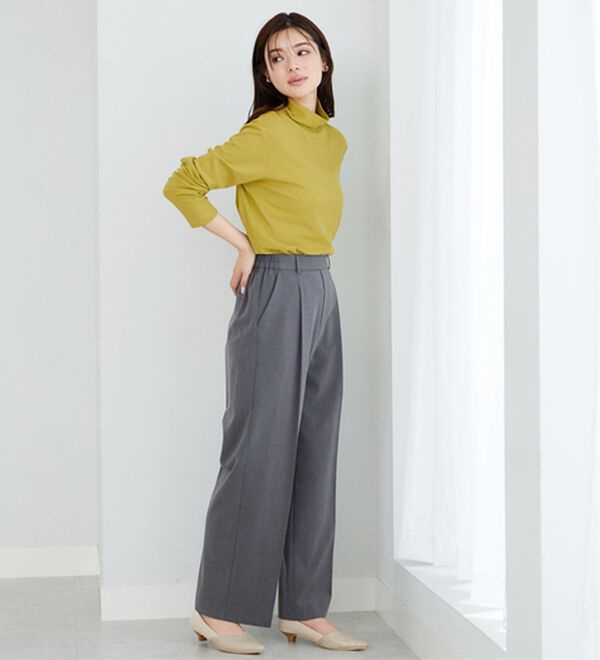 BELLUNA（ベルーナ）の「素肌想いの綿１００％シアープルオーバー（カットソー）」｜詳細画像