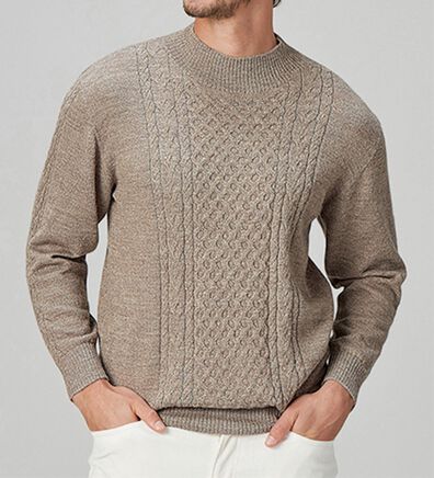 「ベビーアルパカ１００％上質セーター（メンズニット・セーター）」