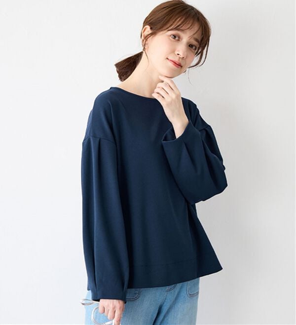 Viola e Viola（ヴィオラ エ ヴィオラ）の「【４つの機能付】楽キレイ袖タックブラウス（ブラウス）」｜詳細画像