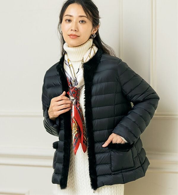 ルフラン（ルフラン）の「エコファー付ダウンジャケット＜カルーラ＞（その他ジャケット）」｜黒