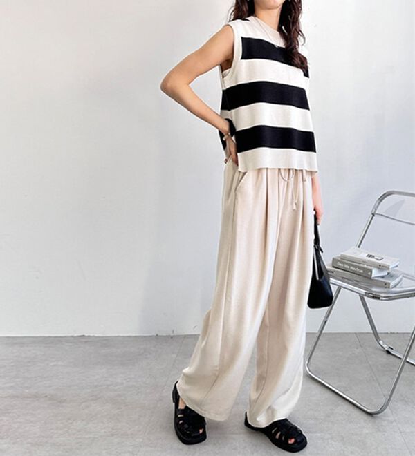 GeeRA（ジーラ）の「ペプラムタンク付ニットプルオーバー（アンサンブル）」｜詳細画像