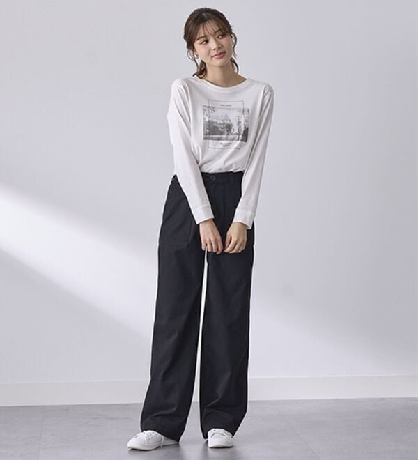 BELLUNA（ベルーナ）の「大人のきれいめベイカーチノパンツ（フルレングスパンツ）」｜詳細画像