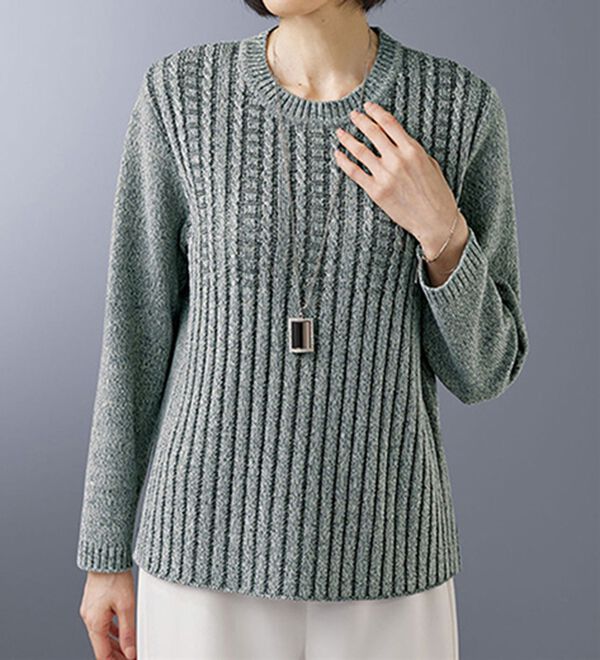 美品】BARENA ニットジャケット 50 XL位 紺 春秋冬 伸縮 アンコン 配色