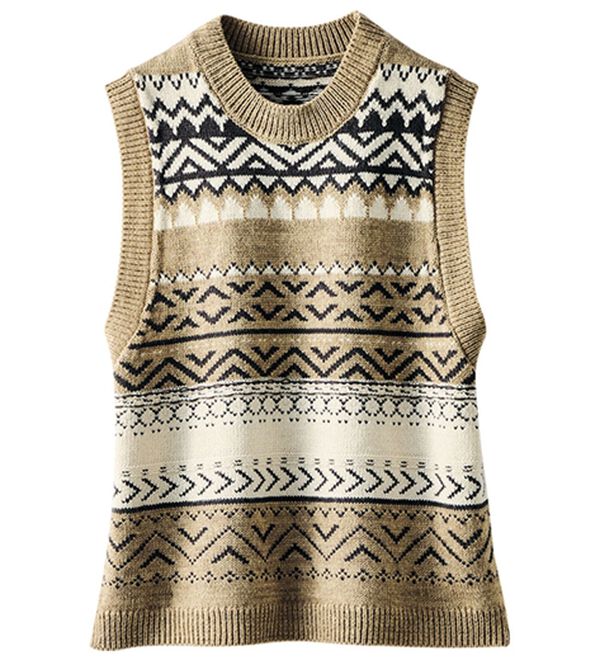 PallasPalace 24AW 2/48カットジャガード冬うらら柄ベスト PallasPalace 24AW 2/48カットジャガード冬うらら柄ベスト