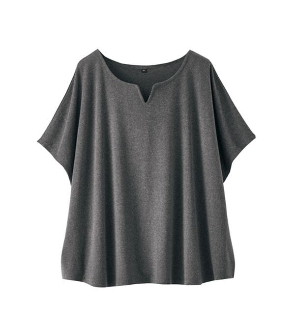 BELLUNA（ベルーナ）の「【2点セット】もちもち素材キーネックポンチョアンサンブル（アンサンブル）」｜詳細画像