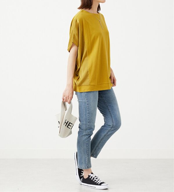 BELLUNA（ベルーナ）の「サイドシャドーストライプ切替チュニック（チュニック）」｜詳細画像