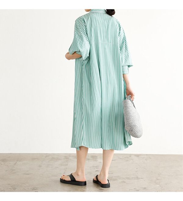 GeeRA（ジーラ）の「ミディ丈シャツワンピース（シャツワンピース）」｜詳細画像