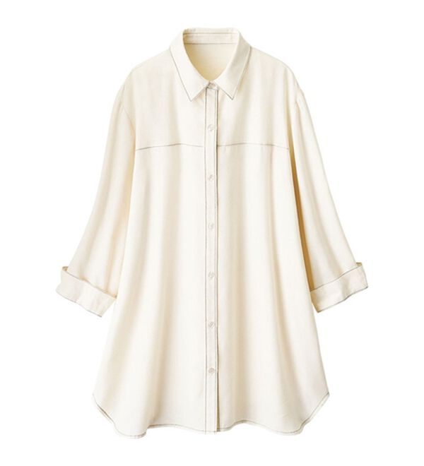 ルフラン（ルフラン）の「ステッチ使いフレンチリネン混シャツ（シャツ）」｜詳細画像