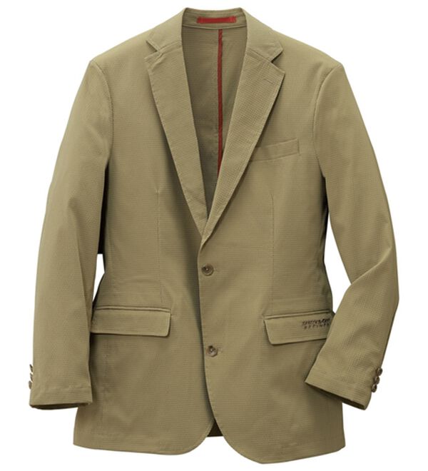 「＜ダンロップ・リファインド＞さらっと軽快サッカーテーラード（メンズジャケット）」｜オリーブ