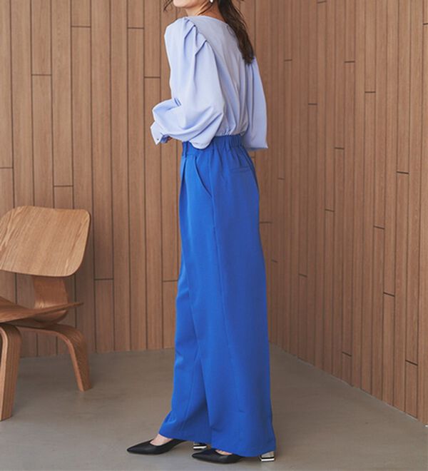 RANAN（ラナン）の「【選べる２丈】機能付！美脚シルエットセンタープレスワイドパンツ（フルレングスパンツ）」｜詳細画像