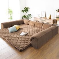 iellio（イエリオ）の「ゆったり・まったりクッション一体型ラグ＜フロアソファ・ローソファー＞（ラグ）」