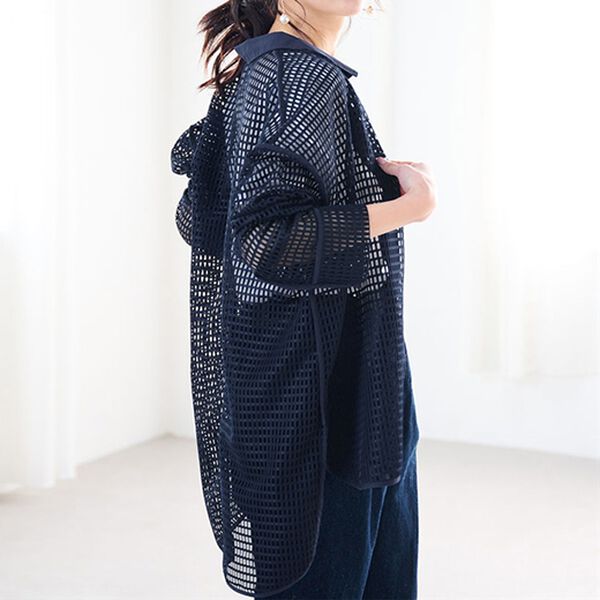 RANAN（ラナン）の「異素材切替メッシュシャツ（シャツ）」｜詳細画像