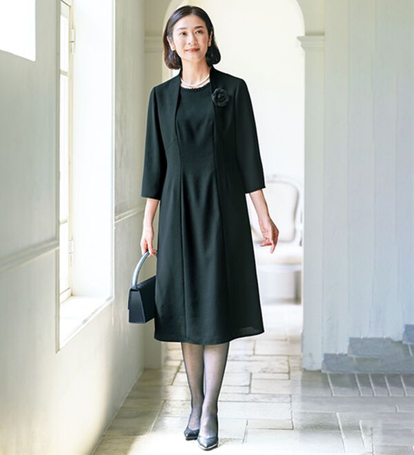 ルフラン（ルフラン）の「お得なオールシーズンワンピース（ブラックフォーマル（喪服・礼服））」｜黒