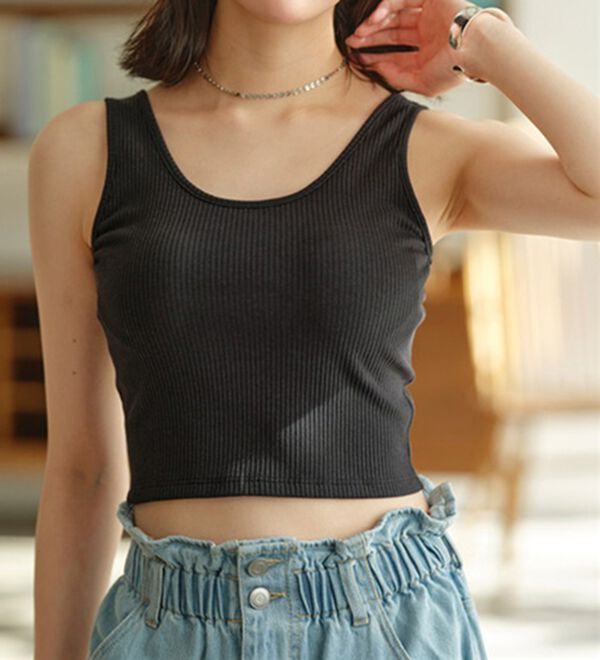 けーし　　カップ付きタンクトップ、ショーツ、ロングパンツ、おまとめ シルク100%タンクトップ, カップ付き, 2023SSモデル, ホワイト／ブラ