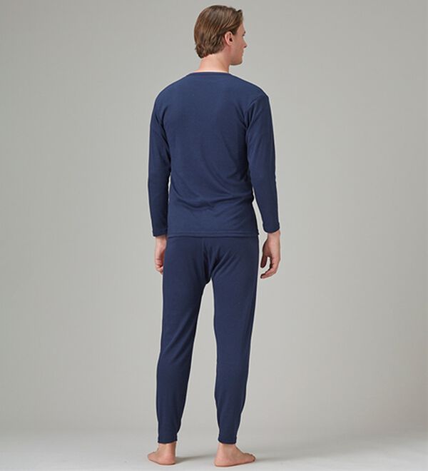 「【３色組】サーモケア（Ｒ）吸湿発熱綿混裏起毛インナー上下３色組（メンズ肌着・インナーウェア）」｜詳細画像