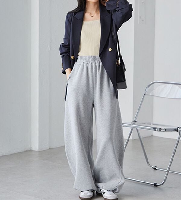 RANAN（ラナン）の「裏起毛カーブスウェットパンツ（その他パンツ）」｜詳細画像