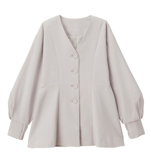 RANAN（ラナン）の「【２点セット】Ｖネックペプラムセットアップ（パンツスーツ）」｜詳細画像