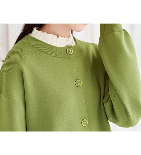 BELLUNA（ベルーナ）の「洗える！軽い！配色使いニットカーディガン（ニットカーディガン）」｜詳細画像