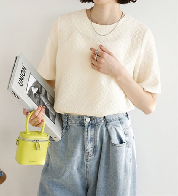 GeeRA（ジーラ）の「ふくれジャカードテクスチャーブラウス（ブラウス）」｜詳細画像