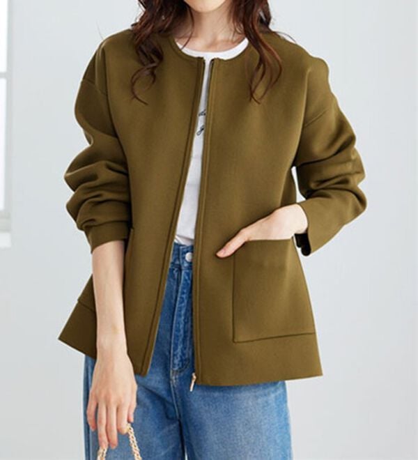 BELLUNA（ベルーナ）の「ジップ使いニットブルゾン（ブルゾン）」｜詳細画像