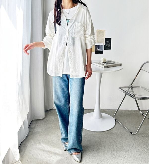 GeeRA（ジーラ）の「アソート柄オーバーサイズシャツ（シャツ）」｜詳細画像