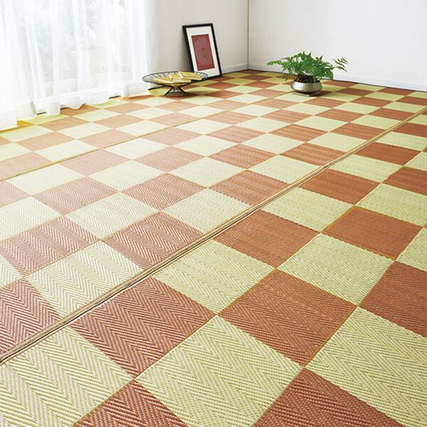 「洗える抗菌い草風カーペット（カーペット）」｜ピンク